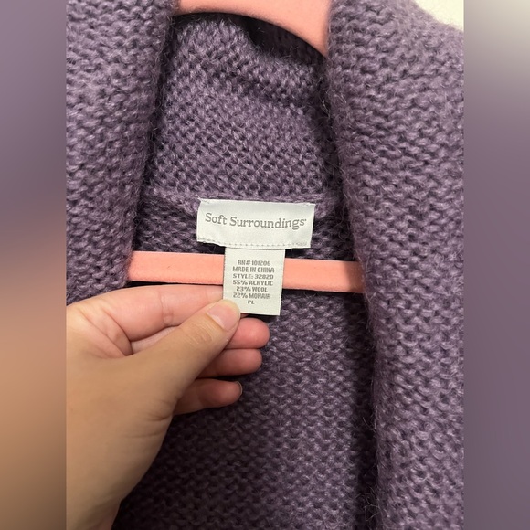 Soft Surroundings Wool Telluride Topper Duster Cardigan Size Large Petite - Picture 9 of 11